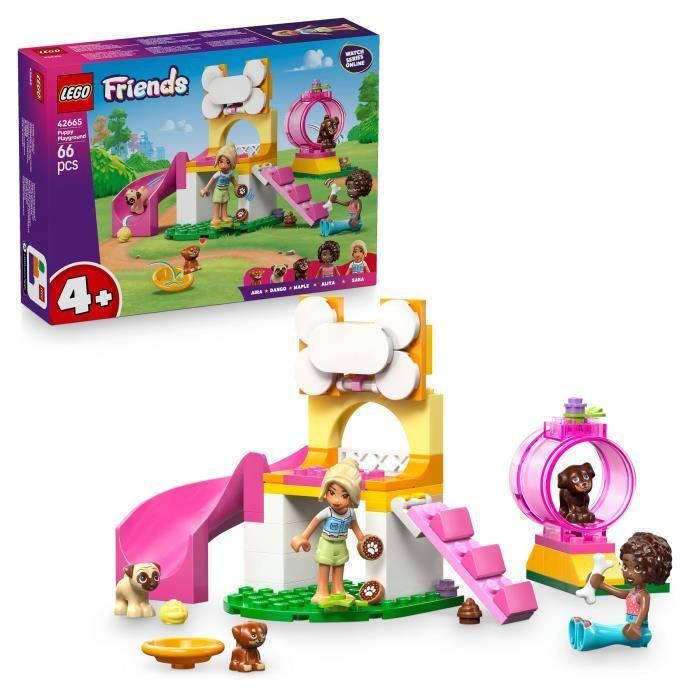 LEGO Friends 42665 L'Aire de Jeux des Chiots - Jeu Créatif des 4 Ans - Toboggan