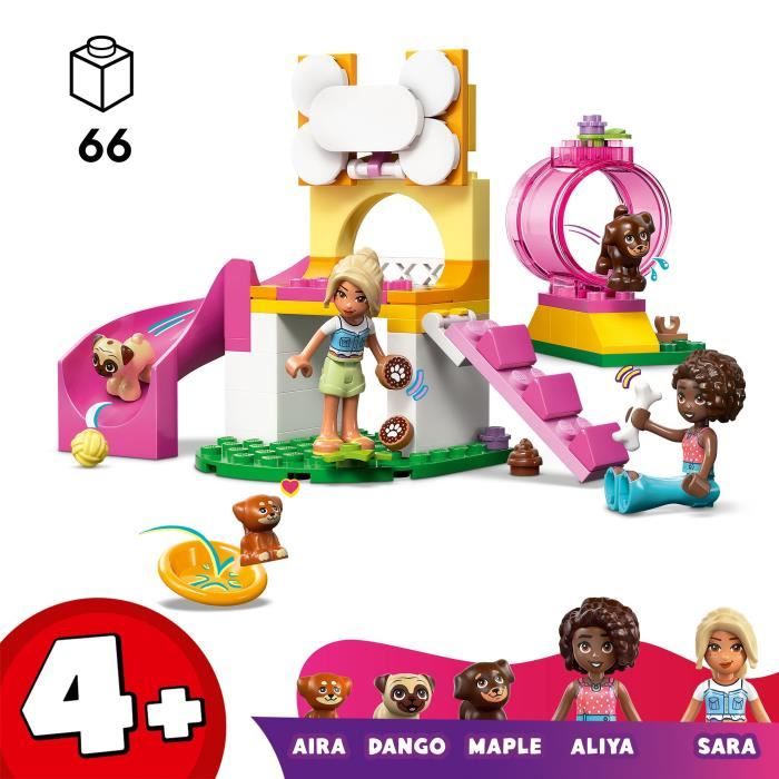 LEGO Friends 42665 L'Aire de Jeux des Chiots - Jeu Créatif des 4 Ans - Toboggan