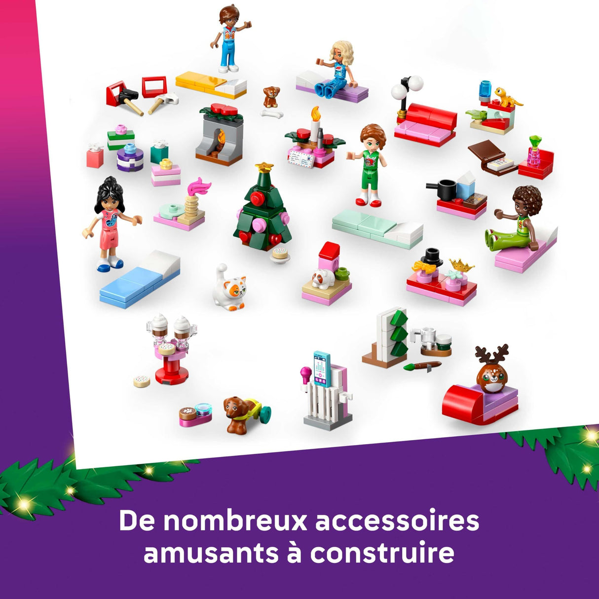 LEGO Friends 42668 Le Calendrier de l'Avent 2025 - Jeu de Construction des 6 ans - Animaux
