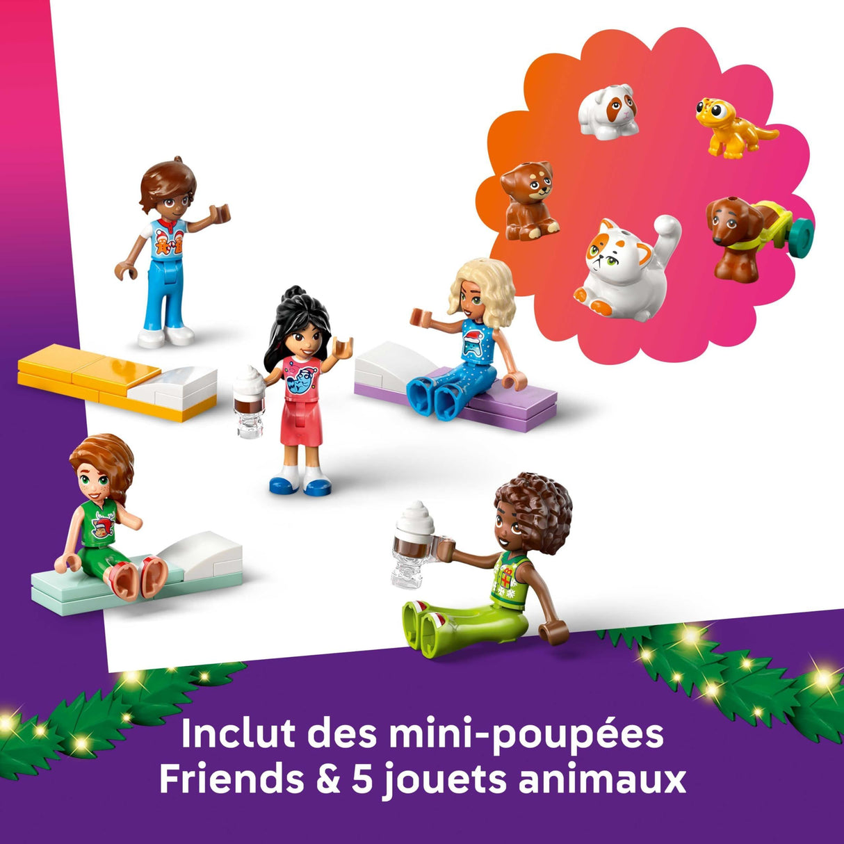 LEGO Friends 42668 Le Calendrier de l'Avent 2025 - Jeu de Construction des 6 ans - Animaux