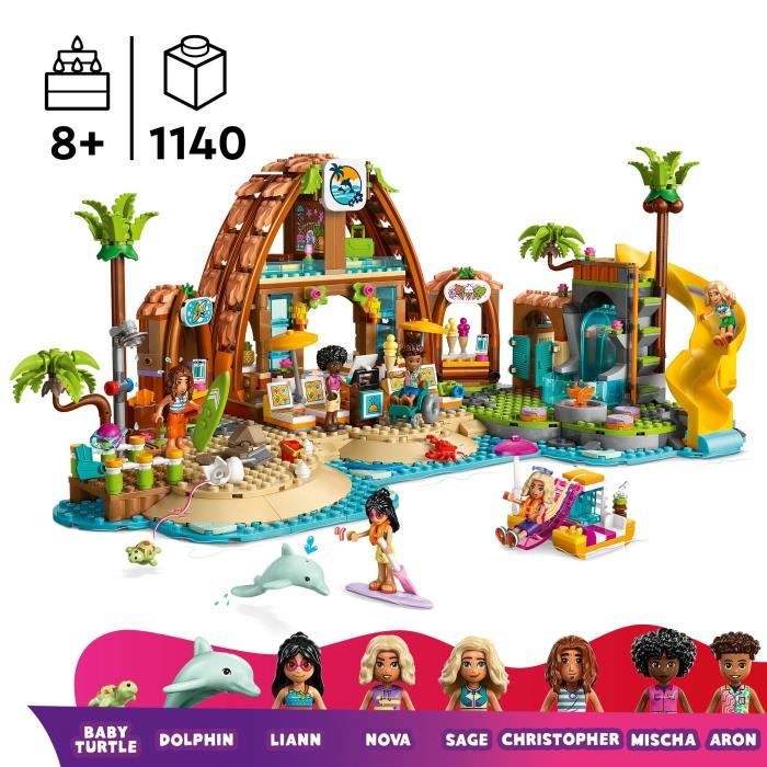 LEGO Friends 42673 Vacances a l'Hôtel de la Plage - Jeu de Construction des 8 Ans