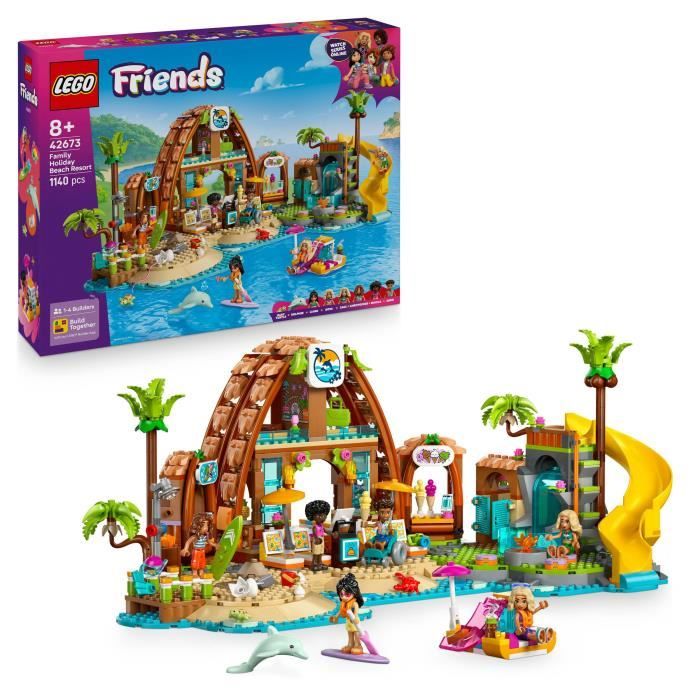 LEGO Friends 42673 Vacances a l'Hôtel de la Plage - Jeu de Construction des 8 Ans