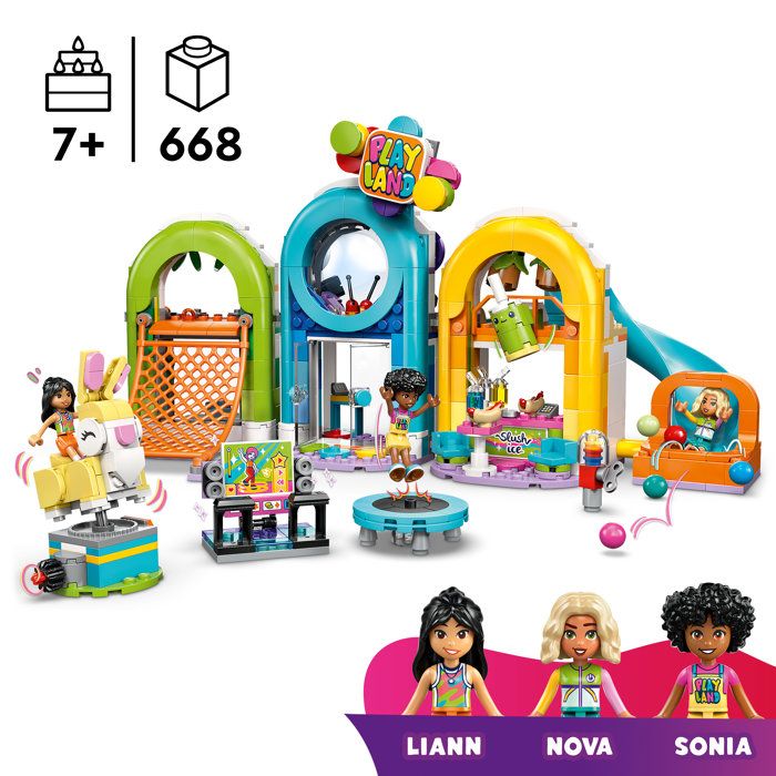 LEGO Friends 42686 L'Aire de Jeux d'Intérieur - Jouet de Construction des 7 ans - Cadeau