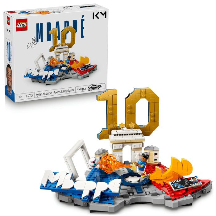 LEGO Editions 43013 Kylian Mbappé Best Of - Jeu 10 ans - Décoration de Chambre d'Enfant