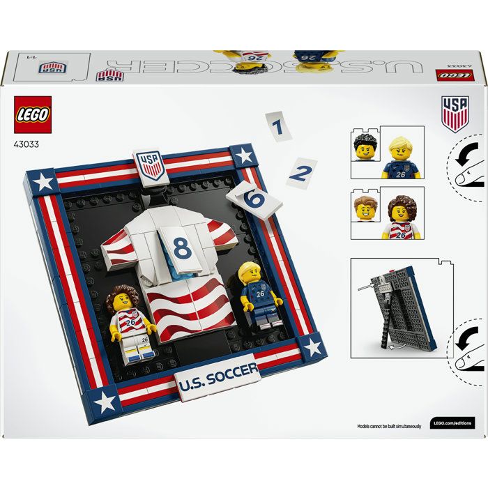 LEGO Editions 43033 Maillot 2026 de l'Équipe Nationale Américaine de Foot - Jouet 10 ans