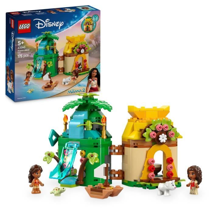LEGO | Disney 43260 L'Ile de Vaiana Miniature - Jeu de Construction pour enfant des 5 ans