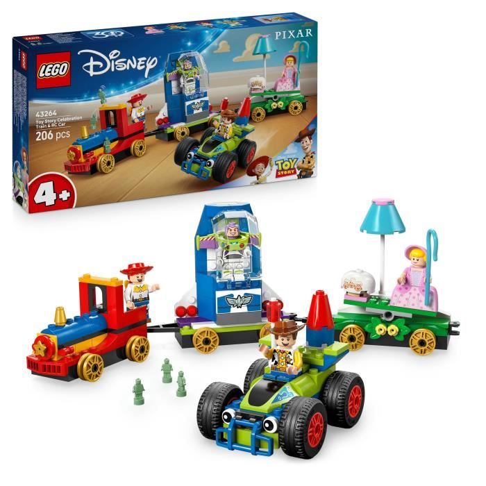 LEGO | Disney et Pixar 43264 Le Train en Fete et Voiture RC Toy Story - Jouet des 4 ans