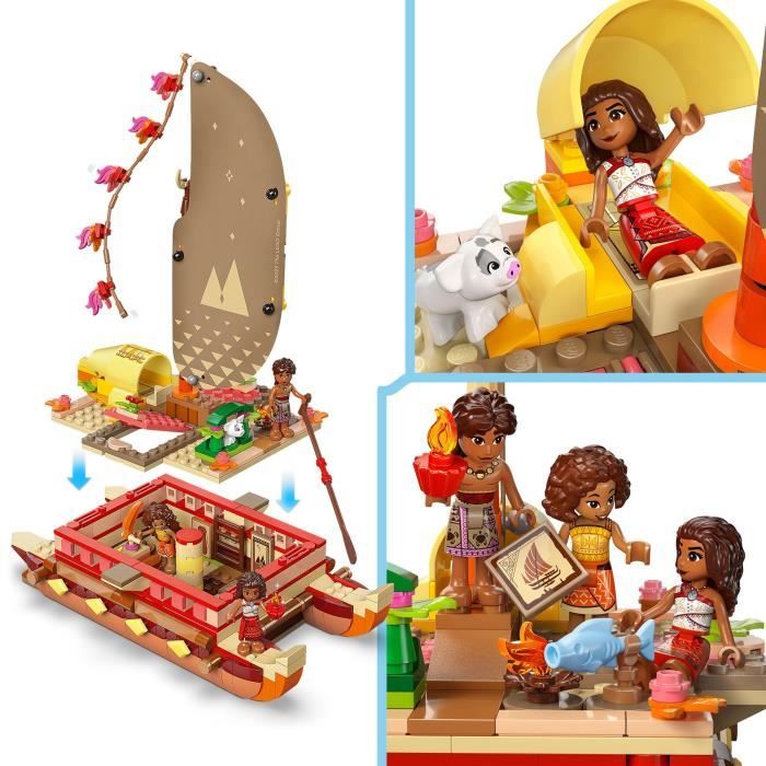 LEGO | Disney 43270 Le Bateau d'Aventure de Vaiana - Jeu de Construction pour enfant 6 ans