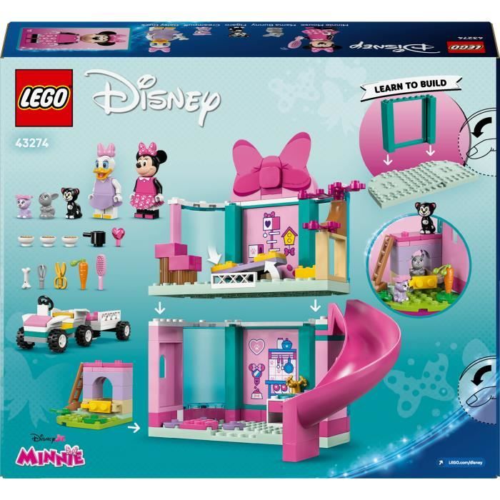 LEGO | Disney 43274 L'Hôtel pour Animaux de Minnie - Jeu de Construction 4 ans - Cadeau