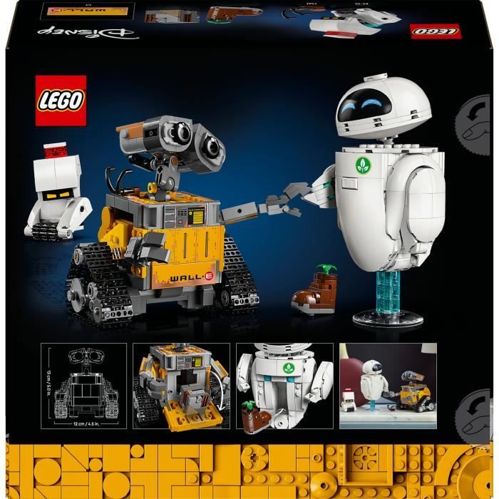 LEGO | Disney et Pixar 43279 WALL-E et EVE - Set de Construction DIY pour Adulte - Cadeau