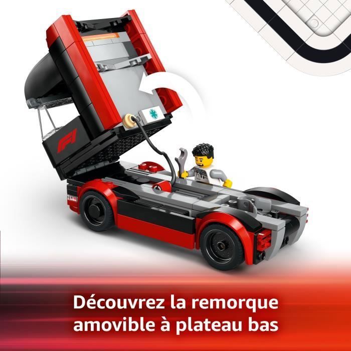 LEGO City 60445 Camion de F1 avec voitures de F1 RB20 et AMR24 - Jeu pour garçon des 8 ans
