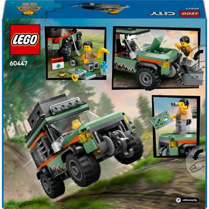 LEGO City 60447 Le camion 4x4 tout-terrain - Jeu de construction pour garçon des 6 ans