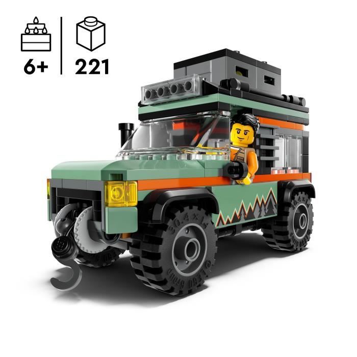 LEGO City 60447 Le camion 4x4 tout-terrain - Jeu de construction pour garçon des 6 ans