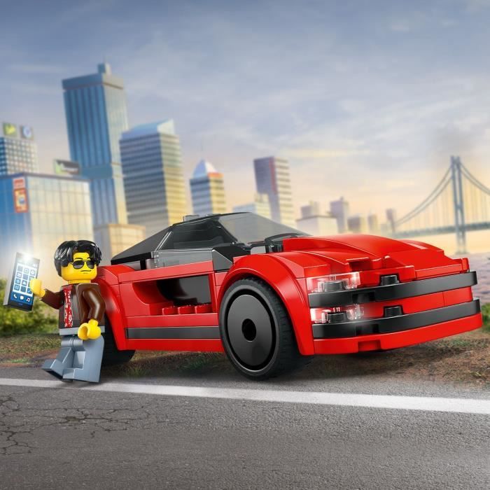 LEGO City 60448 La voiture de sport rouge - Jouet de construction pour garçon des 5 ans
