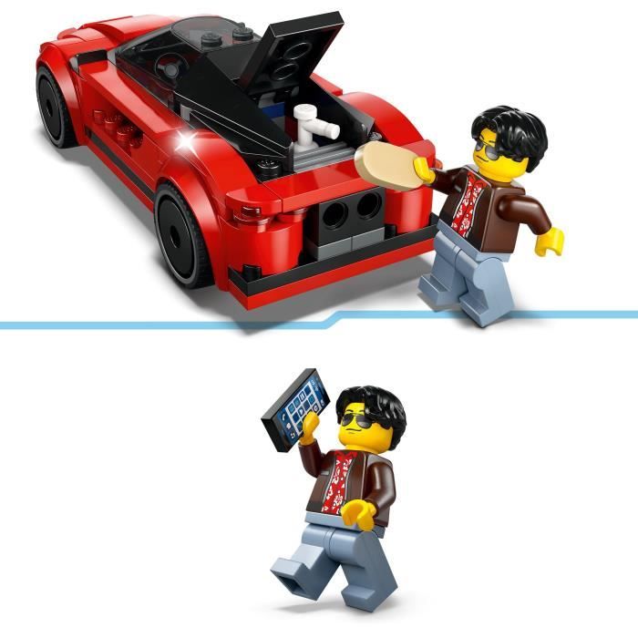 LEGO City 60448 La voiture de sport rouge - Jouet de construction pour garçon des 5 ans