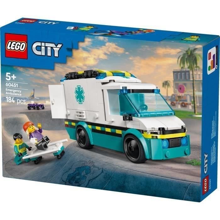 LEGO City 60451 L'ambulance de secours - Jouet de construction pour garçon des 5 ans