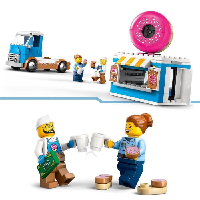 LEGO City 60452 Le food-truck de donuts - Jouet de construction pour garçon des 5 ans