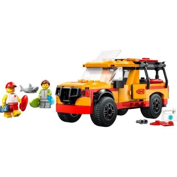 LEGO City 60453 Le véhicule de secours de la plage - Jouet des 6 ans avec un requin