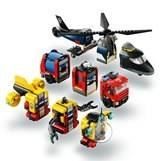 LEGO City 60462 Hélicoptere, camion de pompiers et sous marin modulable - Jouet des 7 ans