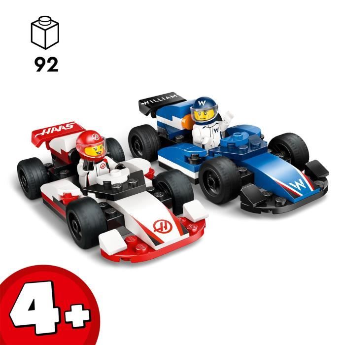 LEGO City 60464 Voitures de course de F1 Williams Racing et Haas F1 - Jouet des 4 ans