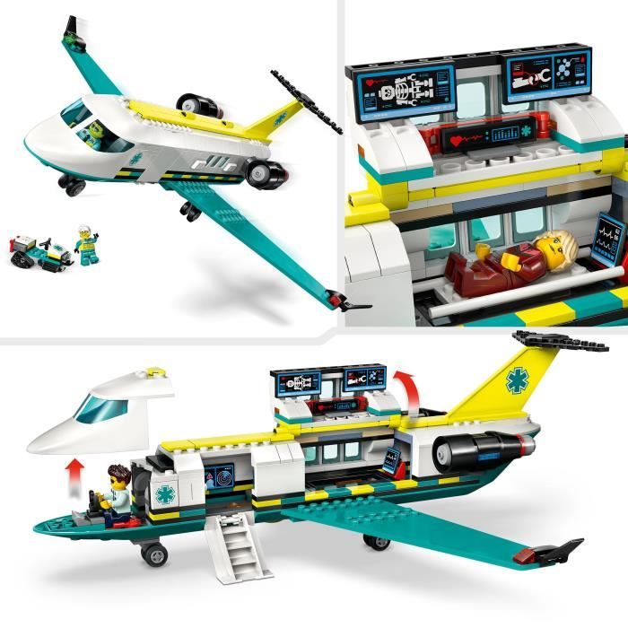 LEGO City 60465 L'Ambulance de Secours Aérienne - Jeu de Construction Garçon des 6 ans