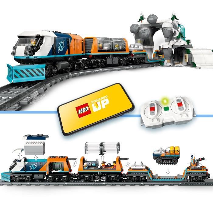 LEGO City 60470 Le Train Express des Explorateurs en Arctique - Jeu pour Garçon des 7 ans