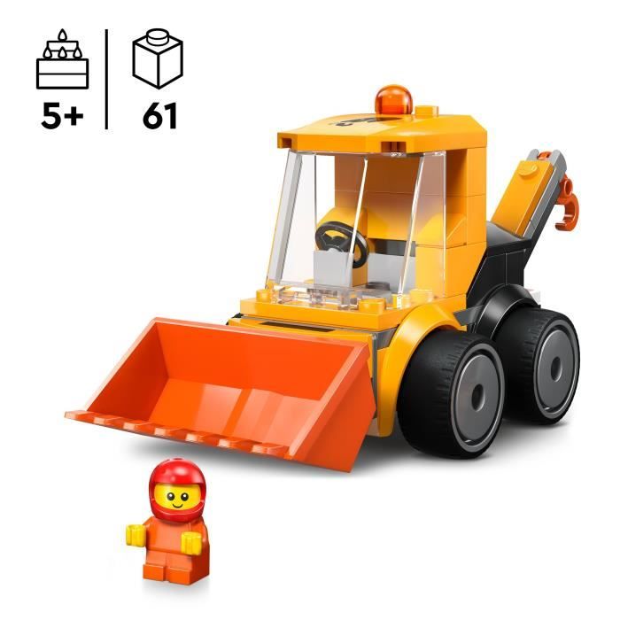 LEGO City 60483 Véhicules - La Chargeuse de Chantier - Jeu Créatif 5 ans - Idée de Cadeau