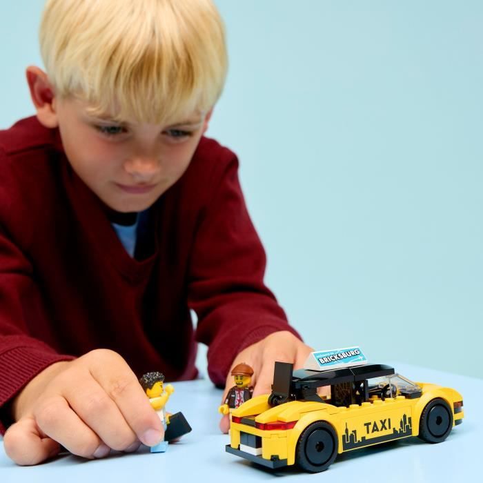 LEGO City 60487 Le Taxi Jaune - Jouet Voiture pour Garçon ou Fille des 5 ans - Idée Cadeau