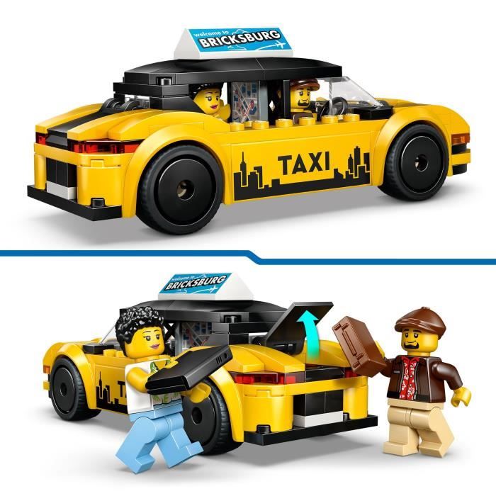 LEGO City 60487 Le Taxi Jaune - Jouet Voiture pour Garçon ou Fille des 5 ans - Idée Cadeau