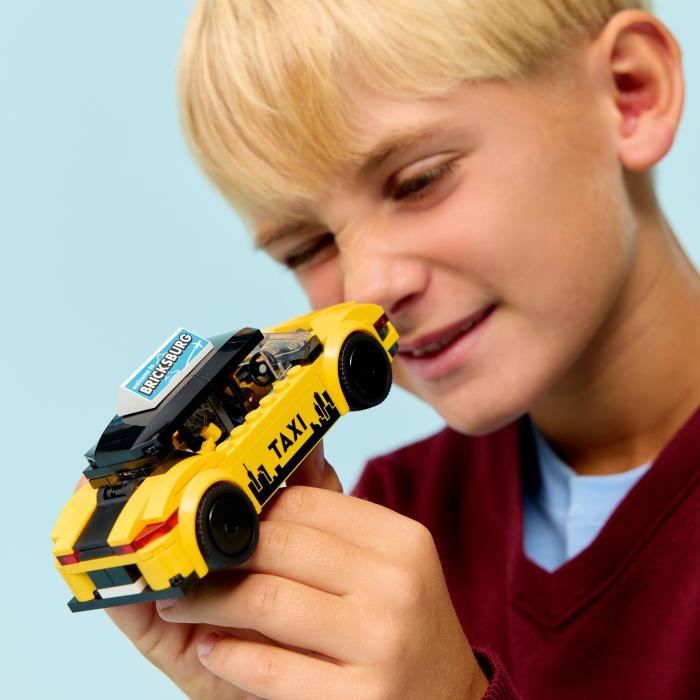 LEGO City 60487 Le Taxi Jaune - Jouet Voiture pour Garçon ou Fille des 5 ans - Idée Cadeau