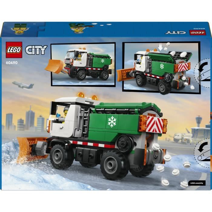 LEGO City 60490 La Déneigeuse - Jouet de Construction 6 ans - Cadeau pour Garçon ou Fille