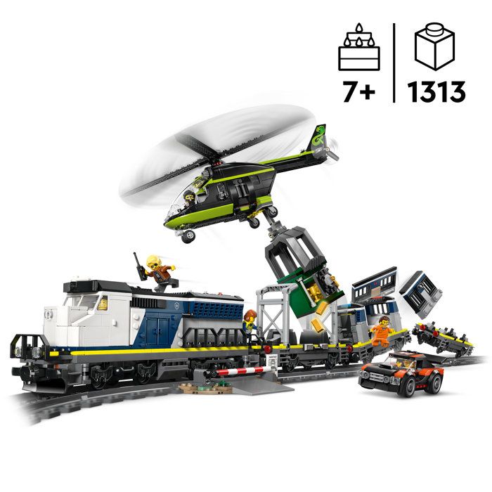 LEGO City 60508 Le Braquage du Train de Police - Jouet de Construction des 7 ans - Cadeau