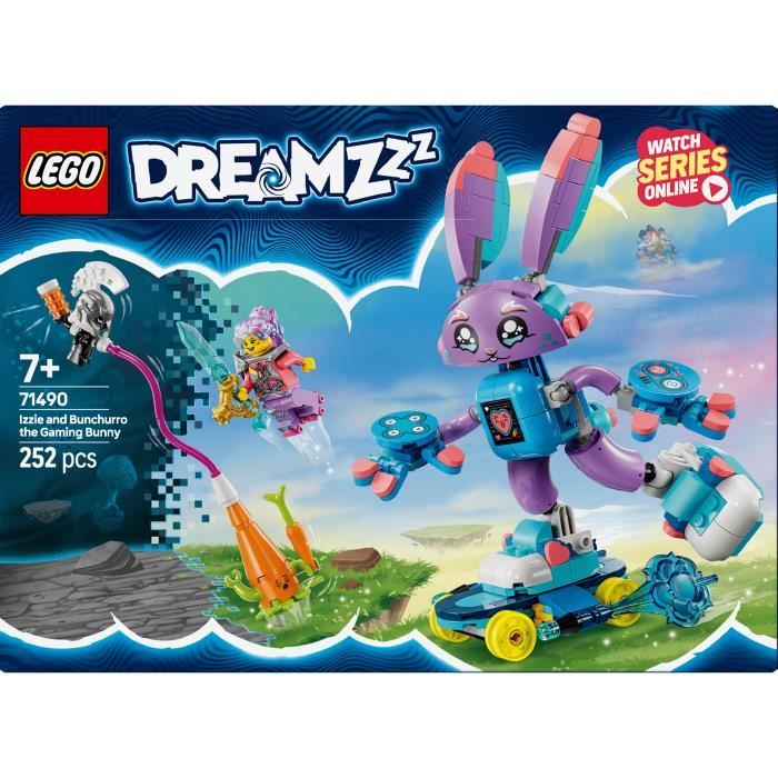 LEGO DREAMZzz 71490 Izzie et Bunchurro le lapin Gamer - Jouet de construction 3-en-1