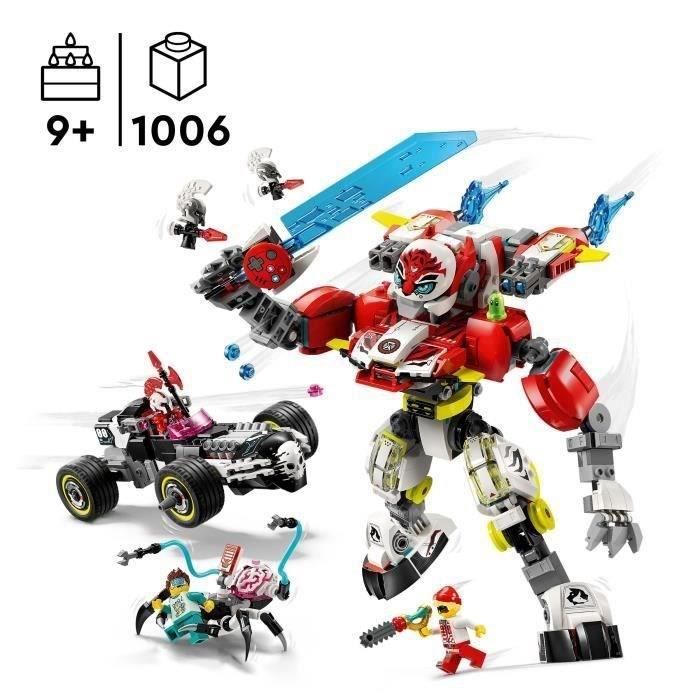 LEGO DREAMZzz 71497 Robot-tigre de Cooper et bolide de Zero - Jouet de construction 3-en-1