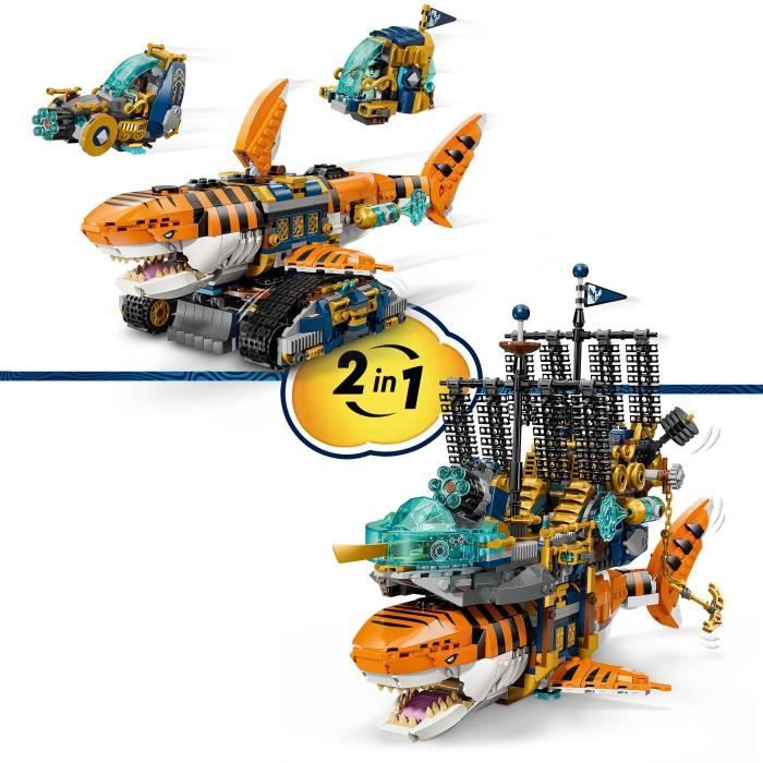 LEGO DREAMZzz 71515 Le Char Requin-Tigre - Jouet 2-en-1 pour Garçon ou Fille des 9 ans