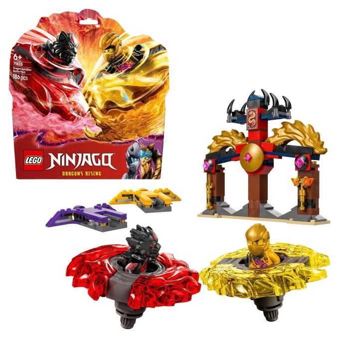 LEGO NINJAGO 71826 Pack de combat Spinjitzu du dragon - Jeu de construction des 6 ans