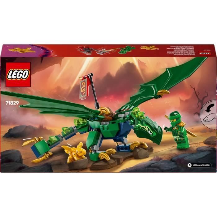 LEGO NINJAGO 71829 Le dragon vert de la foret de Lloyd - Jeu de construction des 6 ans
