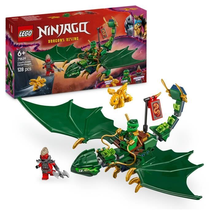 LEGO NINJAGO 71829 Le dragon vert de la foret de Lloyd - Jeu de construction des 6 ans