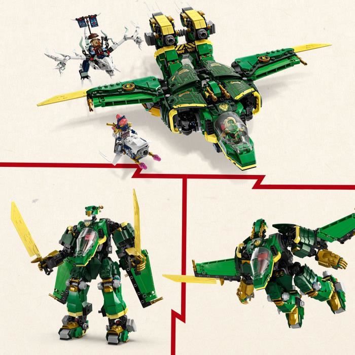 LEGO NINJAGO 71845 L'Avion-Robot De Lloyd - Jeu De Construction Pour Garçon Des 9 Ans