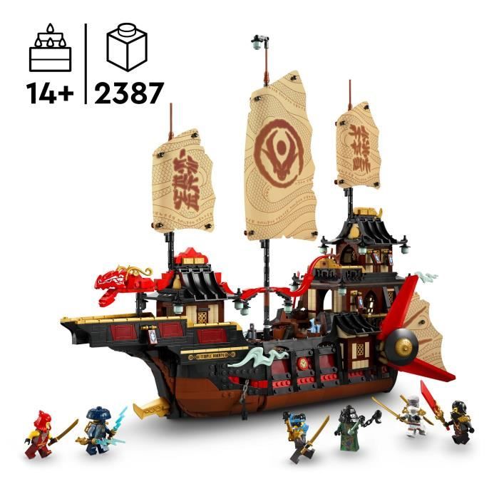 LEGO NINJAGO 71848 Le Temple Bounty - Jeu de construction pour garçon des 14 ans - Bateau