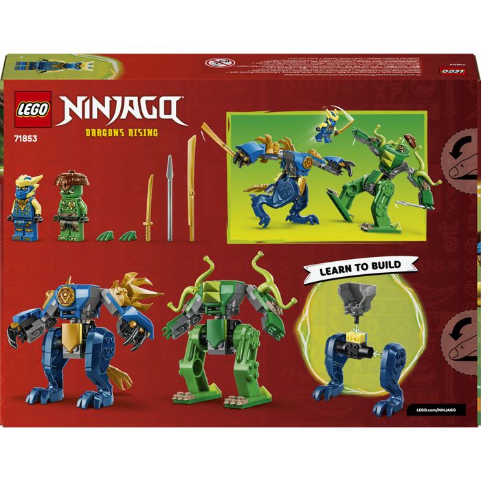 LEGO NINJAGO 71853 Le Combat du Robot Dragon de Jay - Jeu de Construction 4 ans - Cadeau