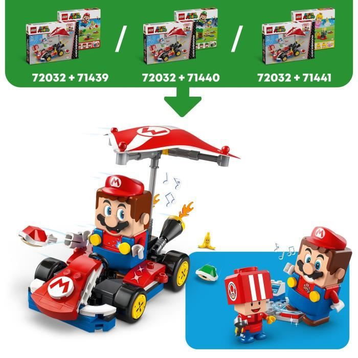 LEGO Super Mario 72032 Mario Kart Kart standard - Jouet voiture pour enfants des 7 ans