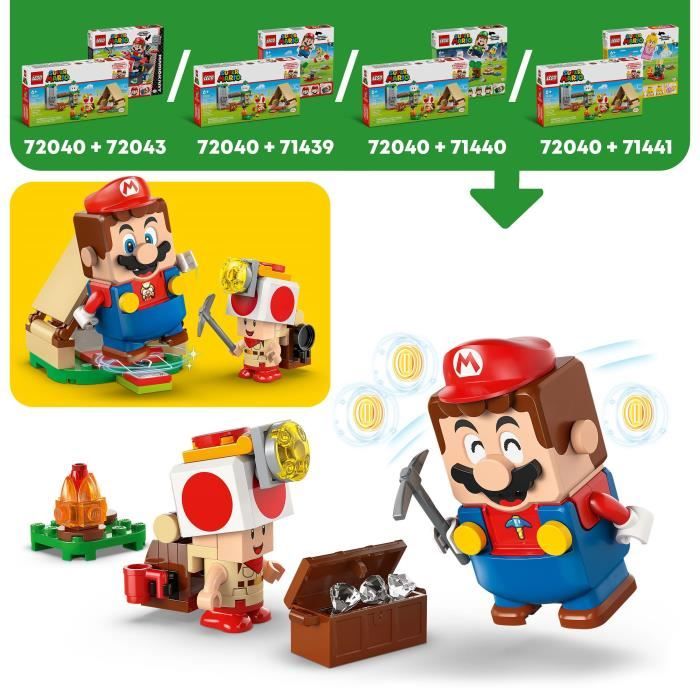 LEGO Super Mario 72040 Campement du Capitaine Toad - Jouet de Construction des 6 ans