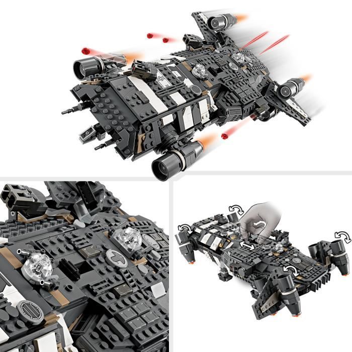 LEGO 75374 Star Wars Skeleton Crew Le Onyx Cinder - Vaisseau Spatial a Collectionner - Jouet de Construction Créative - Le Set Inclu