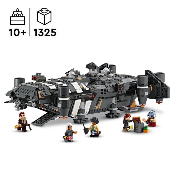 LEGO 75374 Star Wars Skeleton Crew Le Onyx Cinder - Vaisseau Spatial a Collectionner - Jouet de Construction Créative - Le Set Inclu