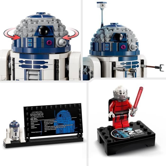 LEGO Star Wars 75379 R2-D2, Jouet Droide a Construire, Cadeau pour Enfants, Jeu de Combat