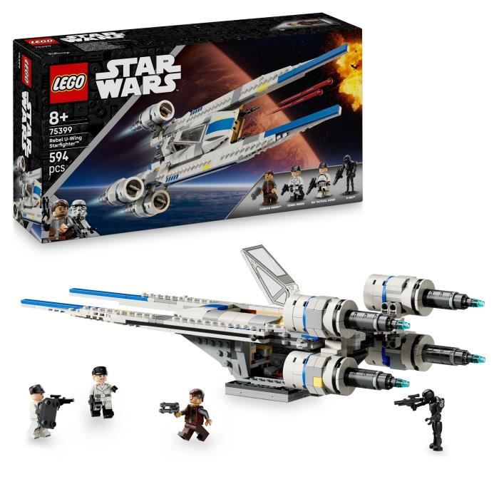 LEGO Star Wars 75399 Andor Le Chasseur Stellaire U-Wing de l'Alliance Rebelle, Jeu de construction des 8 Ans