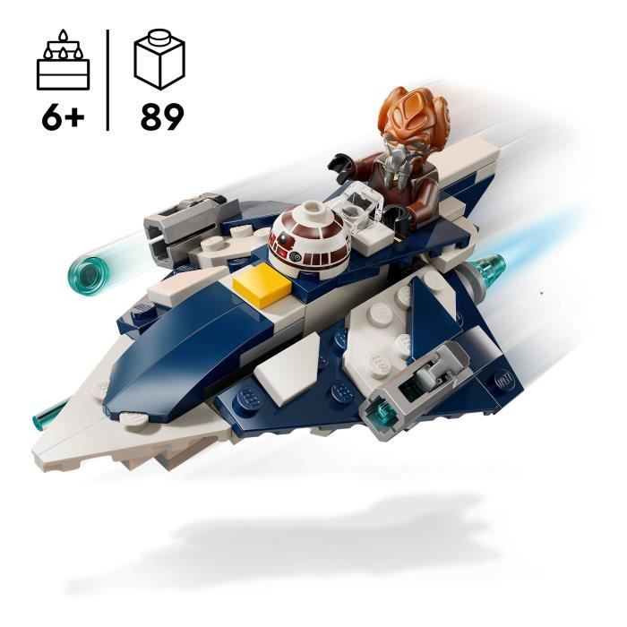 LEGO Star Wars : The Clone Wars 75400 Microfighter Chasseur Jedi de Plo Koon - Jeu 6 ans