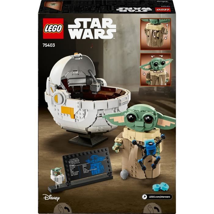 LEGO Star Wars : The Mandalorian 75403 Grogu et son landau - Jeu de construction 10 ans