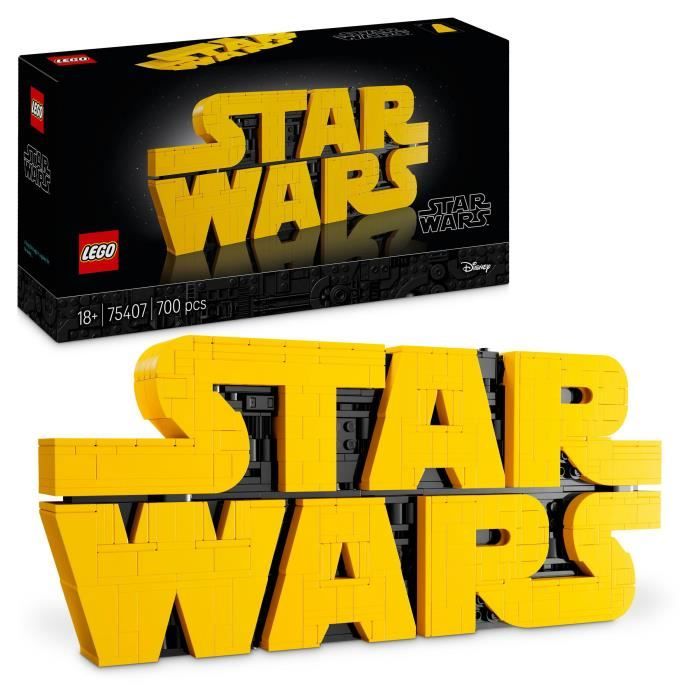 LEGO Star Wars 75407 Logo De Star Wars En Briques - Set De Construction Pour Adulte Déco